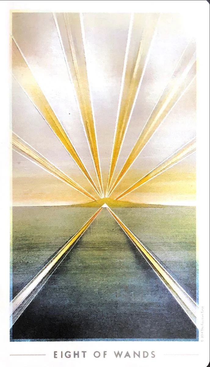 8 of Wands card from the The Fountain Tarot deck