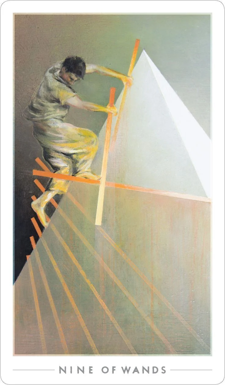 9 of Wands card from the The Fountain Tarot deck