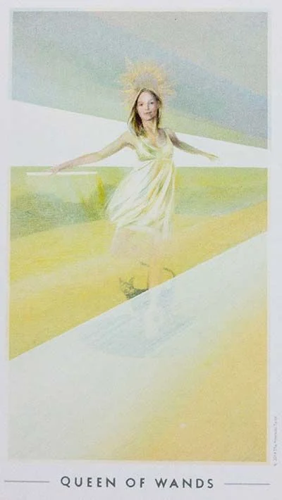 Queen of Wands card from the The Fountain Tarot deck