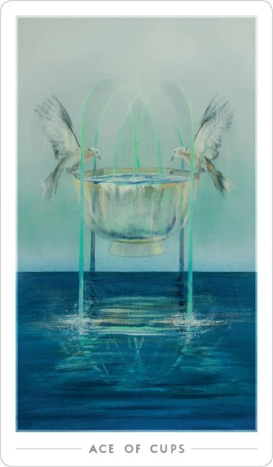 Ace of Cups card from the The Fountain Tarot deck