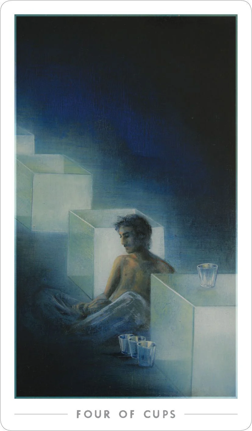 4 of Cups card from the The Fountain Tarot deck