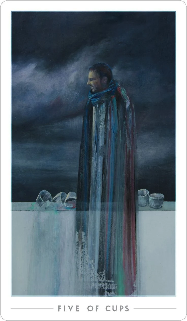 5 of Cups card from the The Fountain Tarot deck