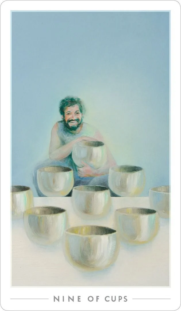 9 of Cups card from the The Fountain Tarot deck