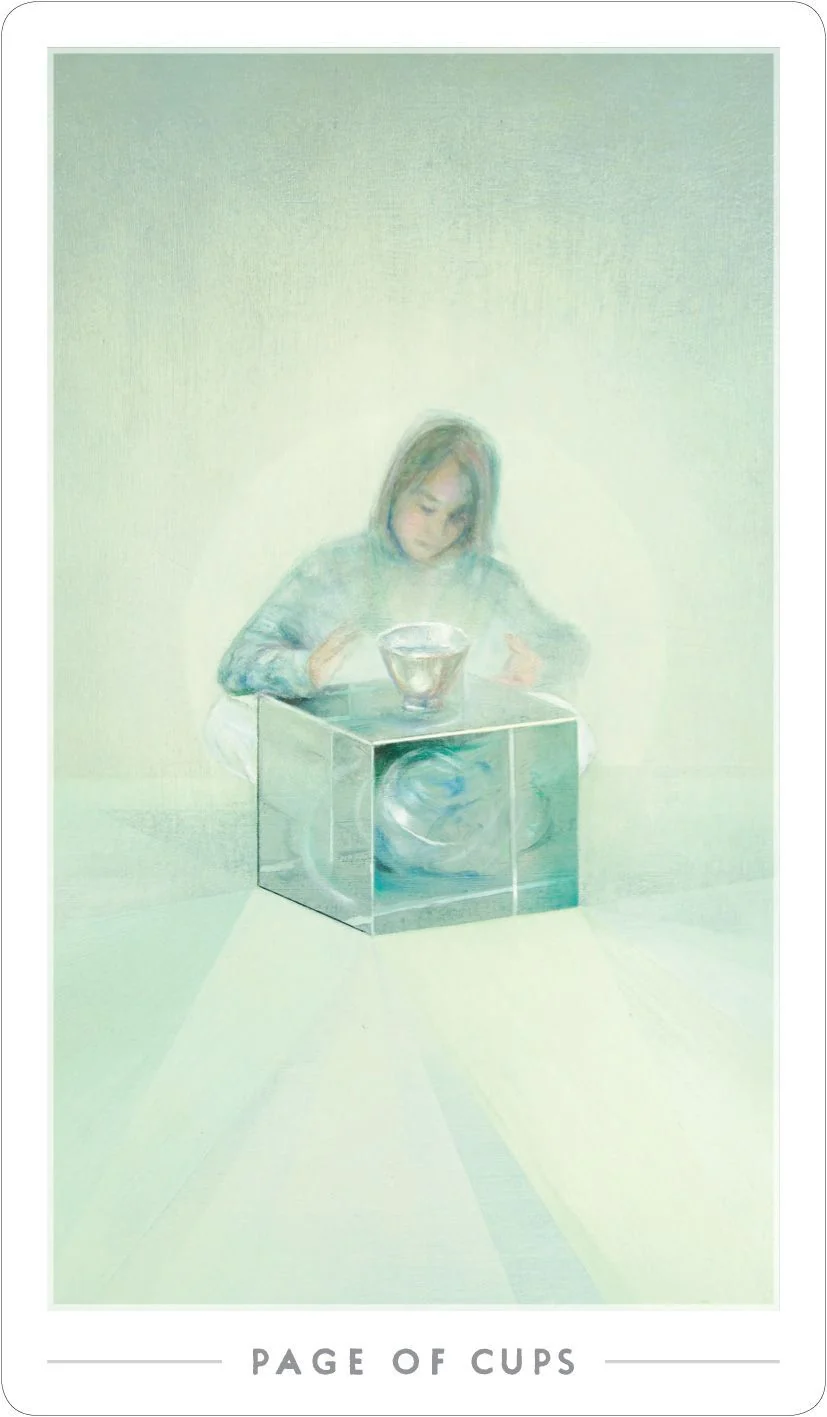 Page of Cups card from the The Fountain Tarot deck