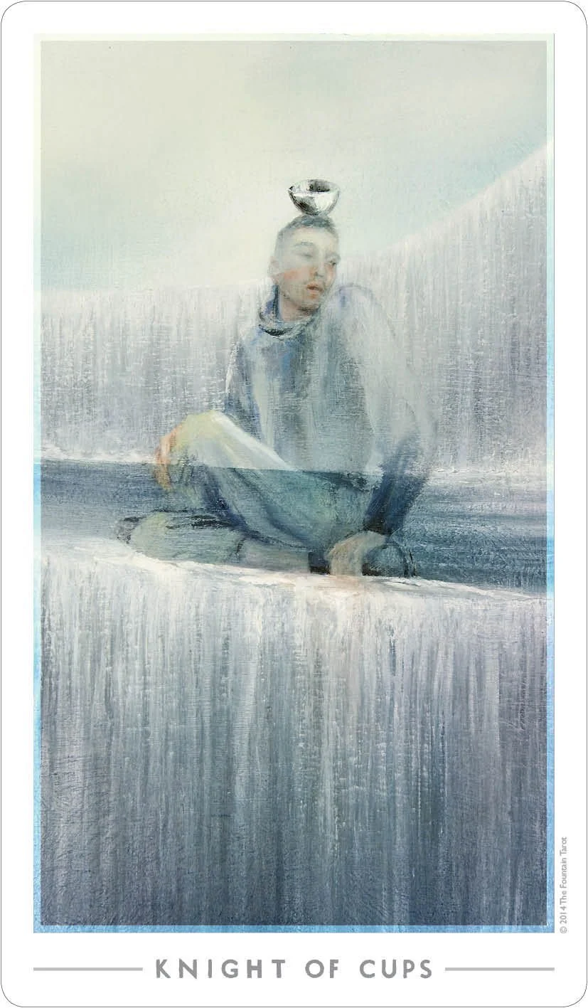 Knight of Cups card from the The Fountain Tarot deck