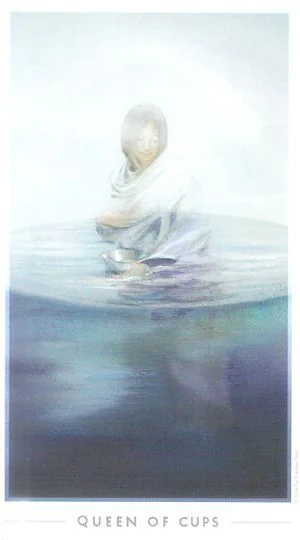 Queen of Cups card from the The Fountain Tarot deck