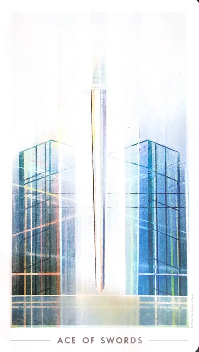 Ace of Swords card from the The Fountain Tarot deck