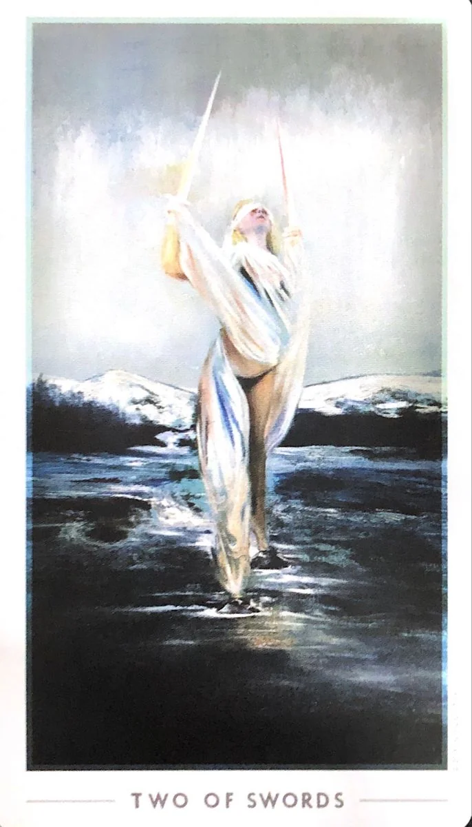 2 of Swords card from the The Fountain Tarot deck