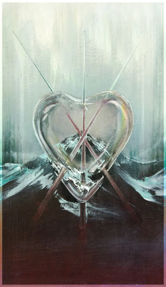 3 of Swords card from the The Fountain Tarot deck