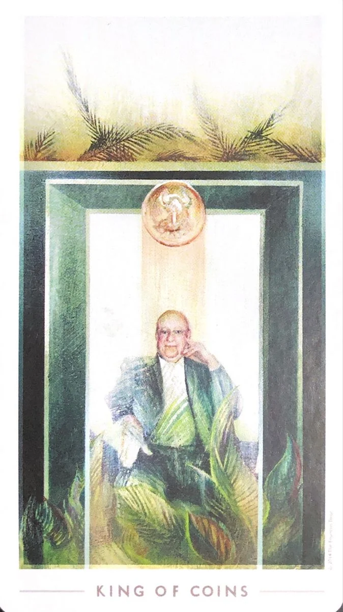 King of Coins card from the The Fountain Tarot deck