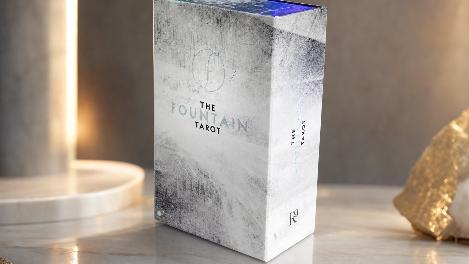 Fountain Tarot product box lifestyle photo