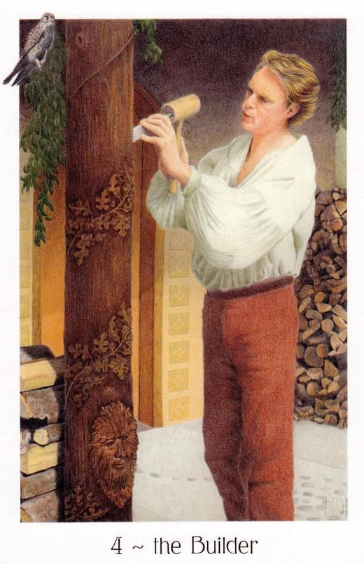 The Builder card from the Gaian Tarot deck