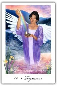Temperance card from the Gaian Tarot deck