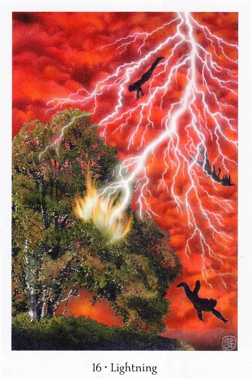 Lightning card from the Gaian Tarot deck