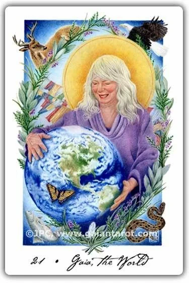 Gaia the World card from the Gaian Tarot deck