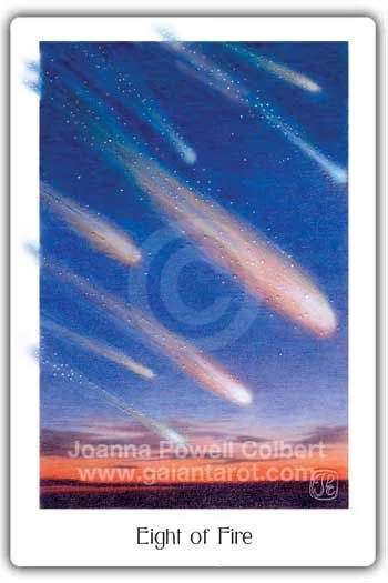 Eight of Fire card from the Gaian Tarot deck