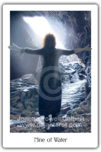 Nine of Water card from the Gaian Tarot deck