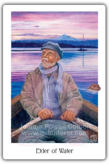 Elder of Water card from the Gaian Tarot deck