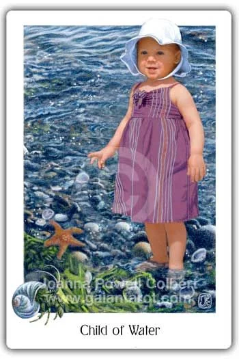 Child of Water card from the Gaian Tarot deck