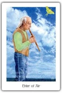Elder of Air card from the Gaian Tarot deck
