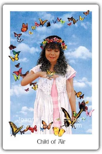 Child of Air card from the Gaian Tarot deck