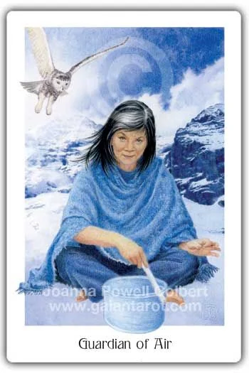 Guardian of Air card from the Gaian Tarot deck
