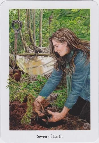 Seven of Earth card from the Gaian Tarot deck