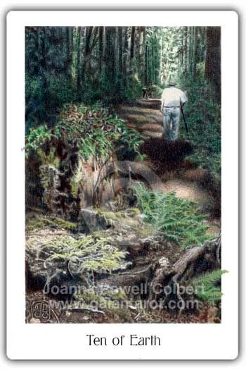 Ten of Earth card from the Gaian Tarot deck