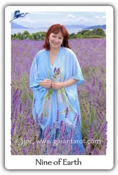Nine of Earth card from the Gaian Tarot deck