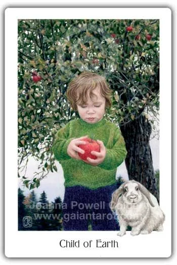 Child of Earth card from the Gaian Tarot deck