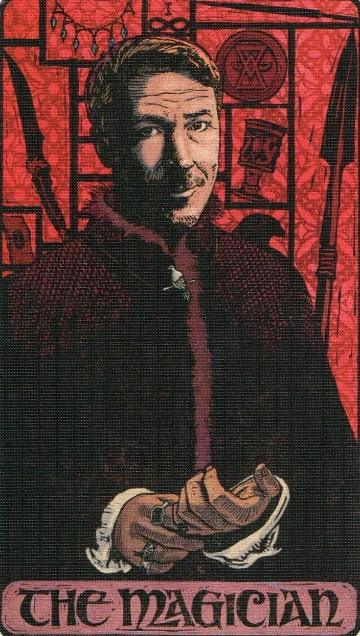 The Magician card from the Game Of Thrones Tarot deck