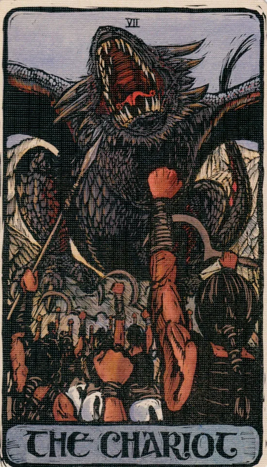 The Chariot card from the Game Of Thrones Tarot deck