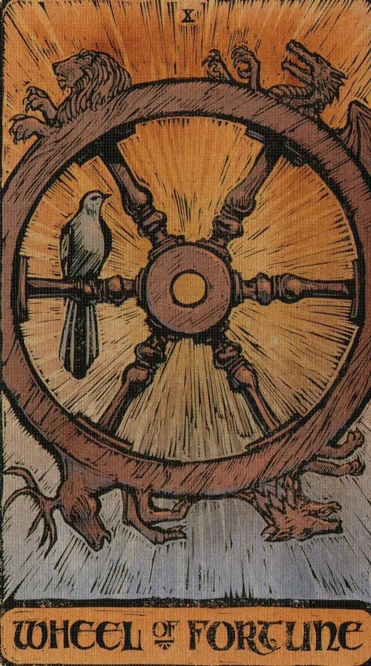 Wheel of Fortune card from the Game Of Thrones Tarot deck