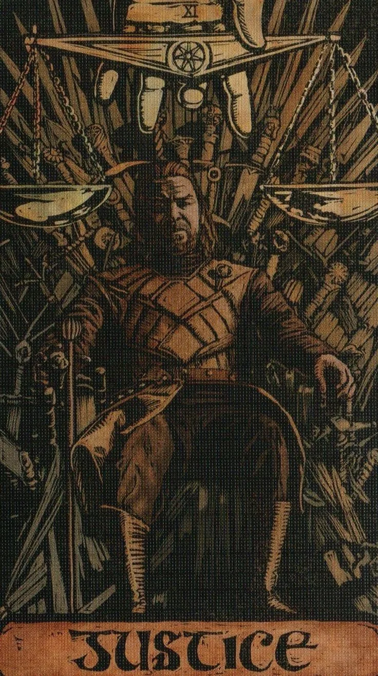 Justice — Game Of Thrones Tarot card Justice card from the Game Of Thrones Tarot deck