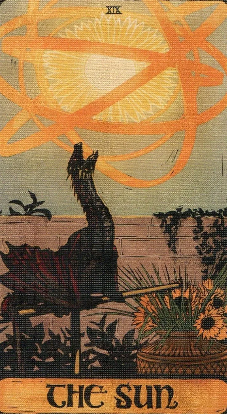 The Sun card from the Game Of Thrones Tarot deck