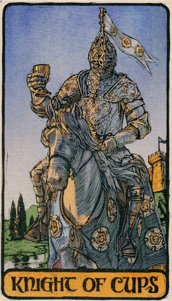 Knight of Cups card from the Game Of Thrones Tarot deck