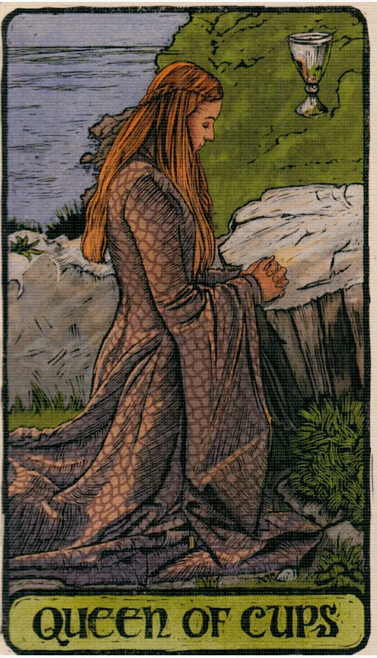 Queen of Cups card from the Game Of Thrones Tarot deck