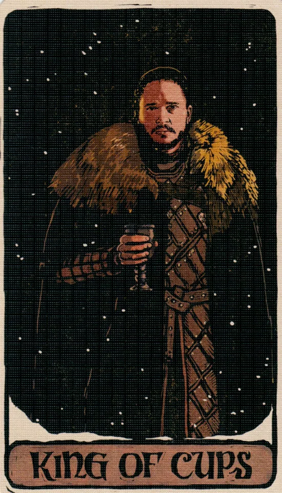 King of Cups card from the Game Of Thrones Tarot deck