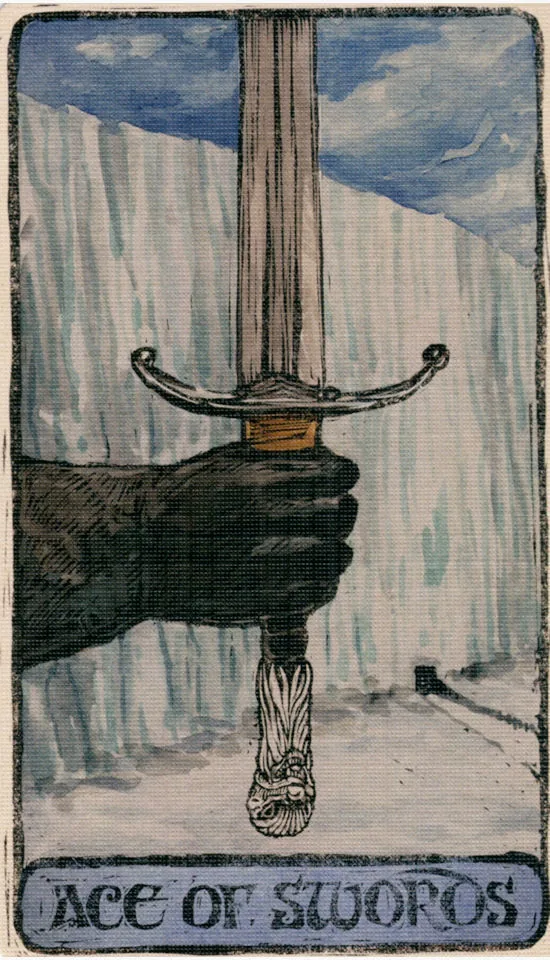 Ace of Swords — Game Of Thrones Tarot card Ace of Swords card from the Game Of Thrones Tarot deck
