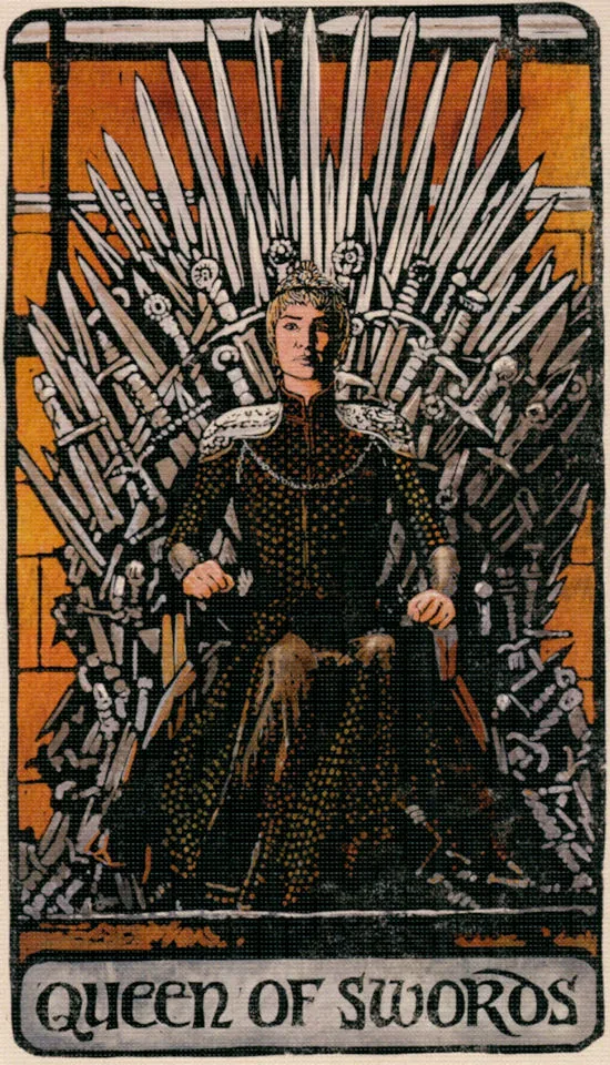 Queen of Swords — Game Of Thrones Tarot card Queen of Swords card from the Game Of Thrones Tarot deck
