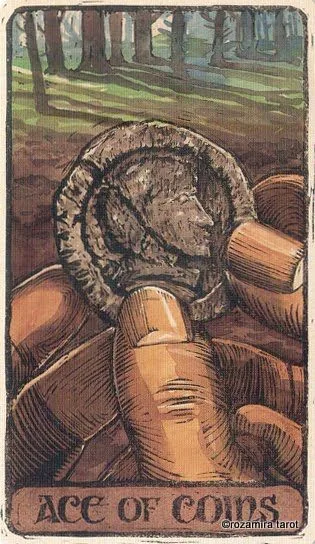 Ace of Coins card from the Game Of Thrones Tarot deck