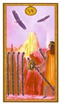 Six of Wands card from the Gendron Tarot deck