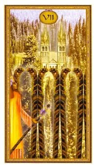Seven of Wands card from the Gendron Tarot deck