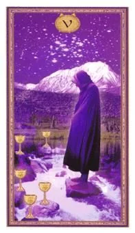 Five of Cups card from the Gendron Tarot deck