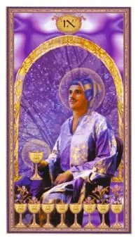 Nine of Cups card from the Gendron Tarot deck