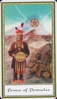 Prince of Pentacles card from the Gendron Tarot deck