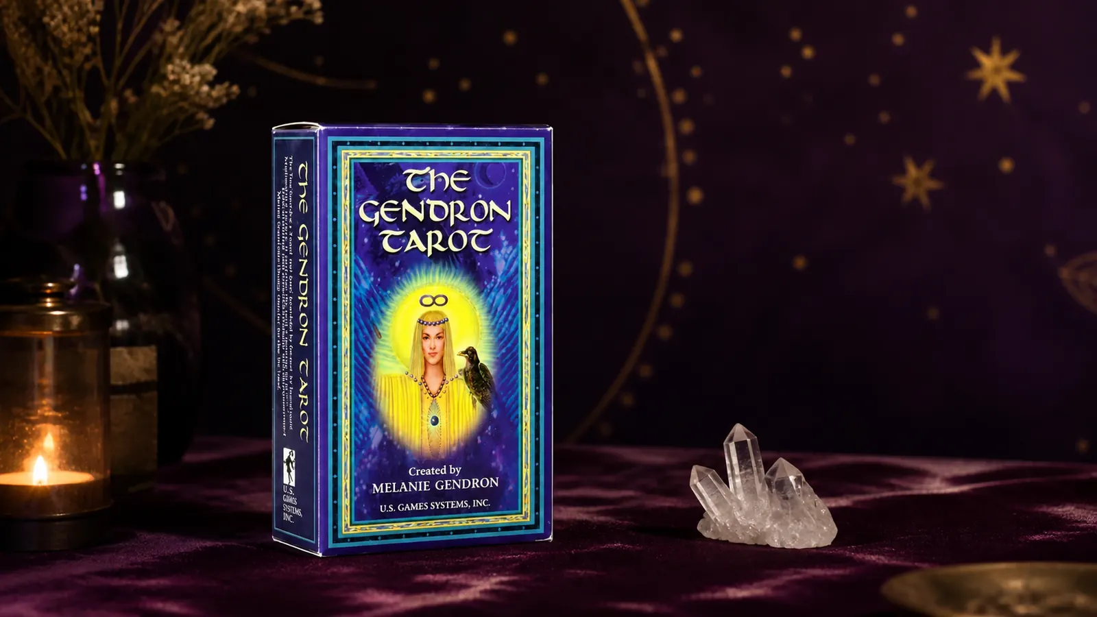 Gendron Tarot Deck by Melanie Gendron in a candlelit product scene