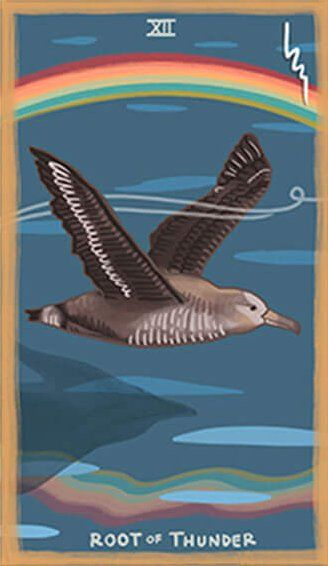 Root of Thunder card from The Gentle Tarot deck by Mariza Aparicio-Tovar