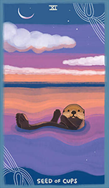 Seed of Cups card from The Gentle Tarot deck by Mariza Aparicio-Tovar