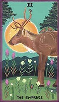 The Empress card from The Gentle Tarot deck by Mariza Aparicio-Tovar